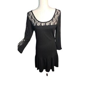 Venus Black Lace Mini Dress.  Size 40.